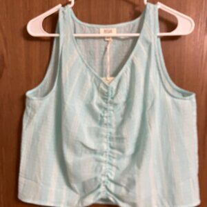 a.n.a. Sleeveless V‎ Neck Top Sadie Stripe